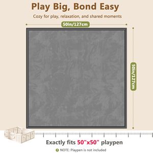 Tapis de jeu pour bébé en mousse à mémoire de forme, rembourré et antidérapant, en velours corail moderne, pour chambre d'enfant et salon - Product Image 3