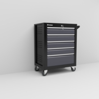 Armoire à outils mobile en acier antirouille OEM avec 5/7 tiroirs, roulettes robustes et serrure à clé - Tiroirs personnalisables