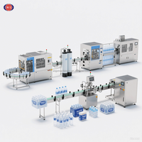 Ligne complète de production d'eau potable en bouteille entièrement automatique Machine de remplissage d'eau minérale Machine à eau en bouteille pure