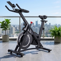 Vélo de spinning professionnel pour usage commercial et domestique, capacité 150 kg, volant magnétique 6 kg, écran LCD, structure en acier, unisexe