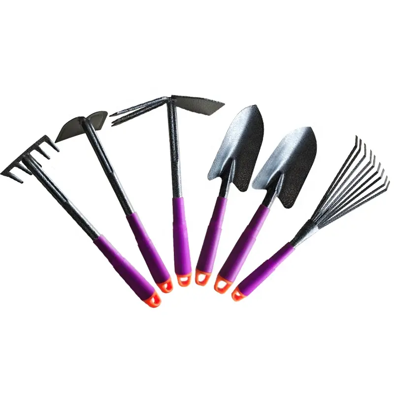 Conjunto de ferramentas de jardinagem, kit de ferramentas e equipamento com 6 peças