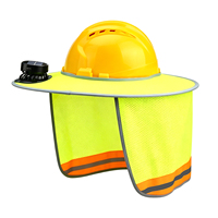 Casque de sécurité rechargeable avec ventilateur pour la protection solaire et l'ombrage sur chantier