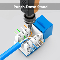 Connecteur RJ45 modulaire Keystone Jack non blindé 8p8c à 90 degrés Cat5e Cat6 Cat6a en gros