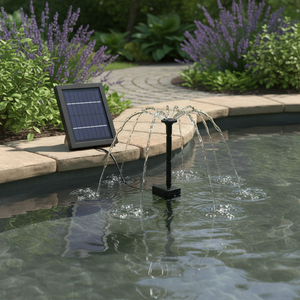 <span class=keywords><strong>Pompe</strong></span> à eau <span class=keywords><strong>solaire</strong></span> écologique de petite taille avec différentes buses pour <span class=keywords><strong>bassin</strong></span> extérieur, jardin ou piscine, kit de fontaine submersible pour bain d'oiseaux - Product Image 4