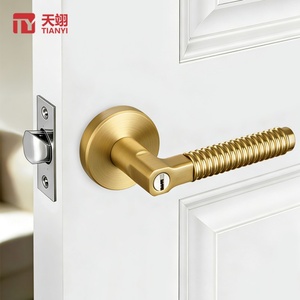 Modern Stainless Steel 304 Knurled Interior Doors Single Side <b>Dummy</b> Privacy Door Handle Levers - Product Image 2
