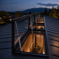 Puits de lumière sur mesure en aluminium pour véranda de villa, éclairage professionnel avec portes et fenêtres en PVC et verre acrylique, utilisation électrique