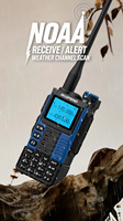 Baofeng Walkie Talkie Genggam Tahan Lama Jangkauan Jauh VHF UHF 6 Band Radio Dua Arah Isi Ulang untuk Komunikasi Tim Kerja Keamanan