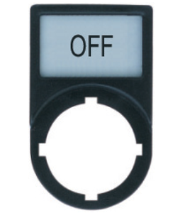 Interruptor de Botón Pulsador de Plástico Serie YP de 22 mm, Negro, con Etiqueta de Anillo - Product Image 1