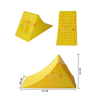 Nouveaux cales de roue portables jaunes en HDPE de haute qualité, antidérapants, pour usage extérieur, marque XINYUE, pour camions et remorques