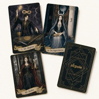 Jeu de cartes de tarot gothiques personnalisées, 78 cartes, ensemble de divination sorcière sombre avec guide, cartes oracle pour jeu de divination, cadeau
