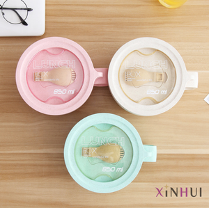 Microwave Safe Lightweight Wheat <strong>Straw</strong> Fiber Food Catering Ramen <strong>Cereal</strong> Noodle Plastic <strong>Bowl</strong> <strong>with</strong> Flatware - Product Image 4