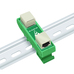 Adaptateur de prise femelle vers femelle RJ45 8P8C à montage sur rail <span class=keywords><strong>DIN</strong></span>, carte de circuit imprimé, connecteur Ethernet vertical <span class=keywords><strong>RJ</strong></span>-<span class=keywords><strong>45</strong></span>, convertisseur - Product Image 4