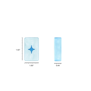 Set Mahjong Americano di Lusso Hampton Pearl Blue, Tessere in Melamina e Metallo da 1,42 Pollici, 160 Pezzi, Incisione su Due Lati, Tema Playful Beach Club - Product Image 6