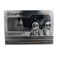 GPNE 54W Lentille à haute transmittance Objectif de projecteur LED antibrouillard Retrofit GF6 + 1 3 pouces Hi Low Beam 6000K Objectif de projecteur de voiture