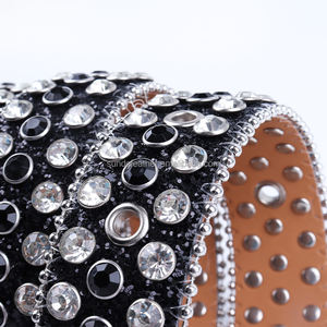 Ceinture en strass avec logo personnalisé pour hommes et femmes vente en gros de ceintures pour hommes - Product Image 3