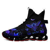 Chaussures de course pour hommes les mieux notées, respirantes, motif floral néon, design personnalisé, chaussures décontractées pour femmes - FN029XD-26020260625