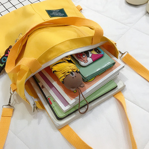 Bolso de mujer de lona de compras personalizado bolsos de hombro cuadrados informales de moda bolso de mensaje para chicas señora - Product Image 2