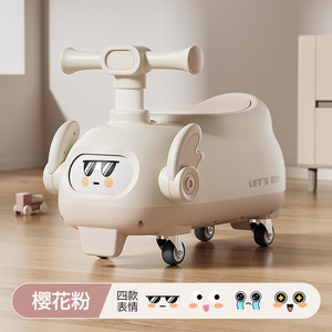 Trottinette bébé - tricycle antidérapant à quatre roues avec musique et lumières - voiture jouet pour bébé - véhicule enfant changeant de visage - Product Image 6