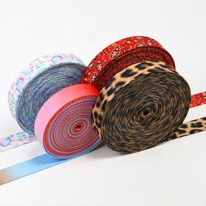 Eco Friendly Ribbon Custom Heat Transfer Strap Woven Band Sublimation Tape Recycled Polyester Sublimation <b>Webbing</b> for Sandal - Product Image 5