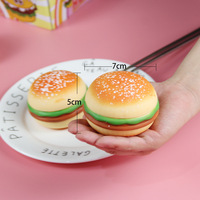 Jouet Squishy Hamburger de Simulation à Remontée Lente, Anti-stress, Fidget, Nouveauté, Farce, Décompression, à Presser, Cadeau Sensoriel pour Adultes