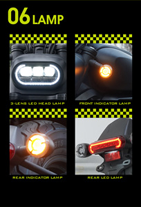 Aide à la pédale de moto électrique de style classique-moderne sans effort et cool <span class=keywords><strong>125</strong></span> km/h Look rétro Adultes Cyclomoteur écologique - Product Image 4