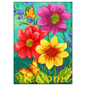 Traditional art painting Flower luminous Fluorescent 5D DIY Diamond Painting