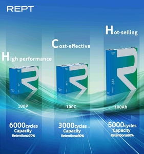 แบตเตอรี่ลิเธียมไอออนแบบแท่งปริซึม REPT 100P 100Ah 3.2V ได้รับการรับรองมาตรฐาน CE/RoHS 6000 รอบการใช้งาน สำหรับระบบกักเก็บพลังงานในที่อยู่อาศัย - Product Image 3