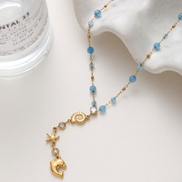 Collar de Acero Inoxidable Chapado en Oro de 18K con Colgante de Pez Koi y Circonita, Serie Océano, Diseño Minimalista y Moderno para Mujer, Uso Diario