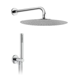 Kit de cabezal de ducha redondo para techo, brazo de 250 mm de diámetro, 350 mm de longitud, acabado cromado, para uso en baño - Product Image 1