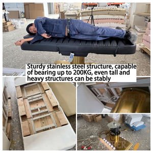 Elektrisches Kosmetikliege mit Kurve, Elektrische Goldene Edelstahl-Gesichtsliege mit <span class=keywords><strong>3</strong></span> Motoren, Salon-Spa-Wimpernliege, Massageliege, Gesichtsschönheitsliege - Product Image 3