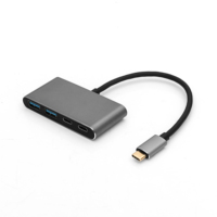Adaptor Multi port USB Tipe C, adaptor Multi port USB Tipe C 4 in 1
