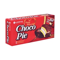 Tarte au chocolat Lotte Marshmallow, gâteau moelleux, enrobage chocolaté riche, garniture crémeuse, dessert sucré, emballé individuellement, 28g, collation