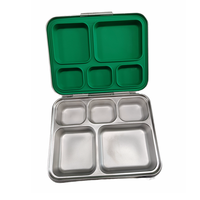 Nouvelle boîte à bento en acier inoxydable 304, étanche, durable, 5 compartiments, sans BPA, 0-1L, compatible congélateur, écologique, cuiseur vapeur