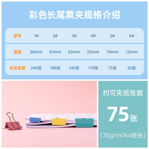 Deli <b>Binder</b> Clips 3#32mm 4#25mm 5#19mm Mixed Colors Large Bucket Stationery Office Supplies - Product Image 5