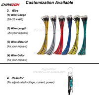 Diodo LED Precableado Personalizado de 12V 3mm 5mm 8mm 10mm Blanco Rojo Verde Azul RGB Mini Luz de Vela con Cable de 24AWG y 20cm