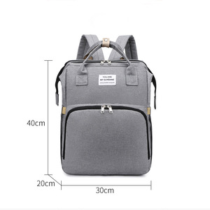 Bateli multi-fonction Portable sac à dos voyage lit maman sac de <span class=keywords><strong>maternité</strong></span> Oxford tissu imperméable bébé lit organisateur utilisation - Product Image 5