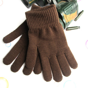 TOPSSPP057M Vente en gros Gants en peluche épais et chauds d'hiver de couleur unie Gants bon marché pour femmes Écran tactile Gants de haute qualité - Product Image 4