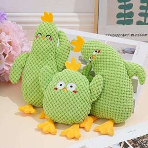 New Eco-Friendly Cartoon <b>Plush</b> Sleep Companion Green Chicken Durable Chew Toy for Dogs Sound Toy Daily Use Wholesale - Product Image 1