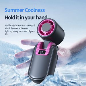 Mini Portátil de Bolsillo 180 °   Ventilador de Mano Recargable Plegable de Ángulo Amplio con Suministro de Aire y Enfriamiento por Hielo para Viajes y Oficina - Product Image 2