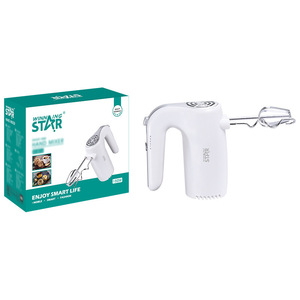 Batteur à main électrique Winning Star 150W pour fouetter, pâtisser et mélanger, blanc - Product Image 1
