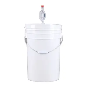 30L Beer fermentation plastic bucket with clear airlock lid