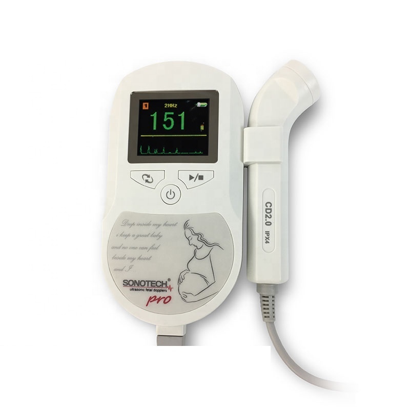 Fetal Doppler Show Fetal Heart Rate by Bar Graph , Histogram and Waveform , CE approved