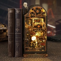 Kit de décoration de bureau miniature en bois à assembler soi-même, style steampunk, maison de poupée créative, cadeau