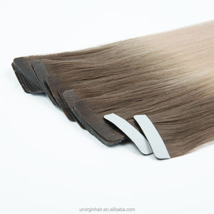 Extensions de cheveux à bandes de 22 pouces, 100% cheveux humains vierges russes, 100% Remy, lisses, double trame, extensions à bandes de cheveux humains - Product Image 1