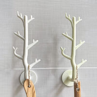 Soporte de Escobas de Pared de 3 Piezas, Plástico Flexible, Moderno, para Cocina, Baño, Armario, Fácil Instalación, Sin Perforaciones