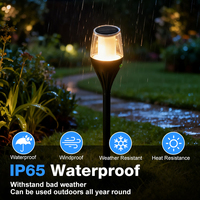 Lampe solaire à flamme LED ambre économique et pratique, boîtier ABS PC, étanche IP65, pour extérieur, avec contrôle du lumière, pour jardin