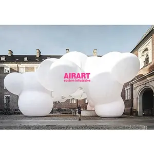Globo de decoración de construcción, nube gigante inflable blanca