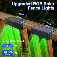 4 LEDS Solaire Clôture de Jardin Escaliers Eclairage Décoratif Extérieur IP65 Rating Landscape Solar Step Light