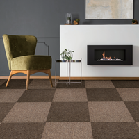 Dalles de moquette bouclée de qualité commerciale 50x50cm, résistantes au trafic intensif, pour bureaux et espaces ouverts, en nylon ignifuge avec support PVC, revêtement de sol modulaire