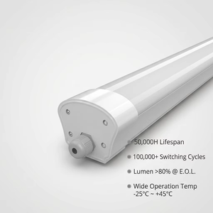 Luz LED Tri-Proof de Ahorro de Energía, 150cm 5ft 60W, Hasta 140lm/W, IP67 IK10, Conectable, con Controlador Tridonic Osram, Iluminación para Almacenes - Product Image 3